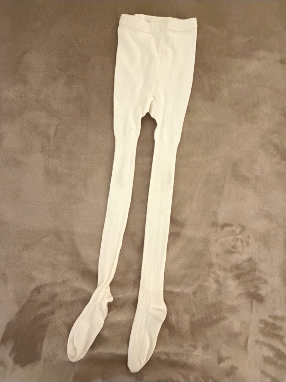 Gymboree Off White Cableknit Tights